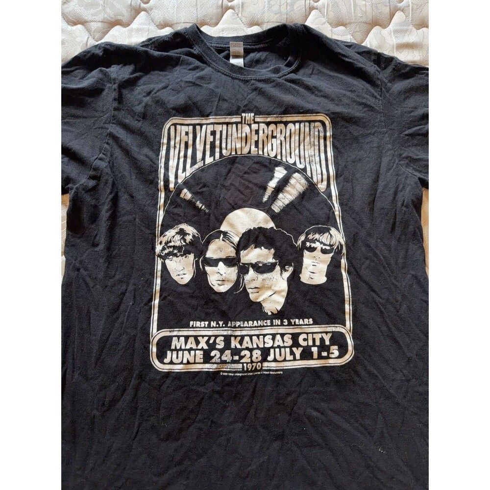 The Velvet Underground Max's Kansas City 1970 Graphic Band T-Shirt Black Large